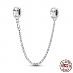 H&otilde;bedane Kinnitus P&auml;ris 925 H&otilde;bedane CZ Tsirkoon Pave Mustriga Klamber Daisy Beads Stopper Fit Moe stiil K&auml;ev&otilde;ru Charms Ehted