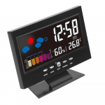 Elektronische Digitale Lcd Temperatuur Vochtigheid Monitor Klok Termomeeter H&uuml;gromeeter Elektronische Indoor Home Weersverwachting Klok black