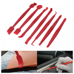 7Pcs Car Styling Car Scraper Squeegee Tool Film Wrapping Vinyl Window Ice Remover Cleaning Wash Gap Scraper Tool car punane