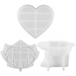 3 tk / komplekt epoks&uuml;vaigu vormid kuumakindlad t&ouml;&ouml;d s&auml;&auml;stvad valged lauaehted, silikoonvormid k&auml;sit&ouml;&ouml;t&ouml;&ouml;riist valge