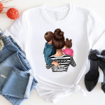 (Aasia suurus) Naiste T-s&auml;rk Triibuline Love Mom Mother Style 90s Print Tee Top Moodsad Naister&otilde;ivad L&uuml;hikeste varrukatega Graafilised T-s&auml;rgid S