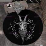 Satanic Goat gooti punk Pentagram &uuml;mmargune vaip libisemiskindel uksematt p&otilde;rand &otilde;udus kuradi vaip elutoa matid n&otilde;ia &uuml;mmargune vaip 120cm