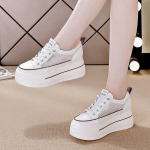 Fujin 7 cm &otilde;hkv&otilde;rguga ehtsast nahast platvorm kiiluga hingav naiste vabaaja tossud suvised mugavad valged pitsiga &otilde;&otilde;nsad naiste kingad 34