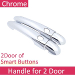 for Renault Megane II MK2 2 2002~2009 Styling Stickers Decoration ABS Chrome Door Handle Cover paint Refit Car 1 Button 2 Door gray