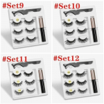 Magnetic Eyelashes 3D Mink Eyelashes Makeup Magnetic Lashes Silmapliiats Pintsettide komplekt Natural False Lashes Short Faux Cils Set 10