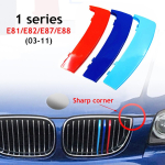 3X M Style 2 Style 3D autov&otilde;re grilli katteklambri trimm BMW 1. seeria E81 E82 E87 E88 2004 2005 2006 2007 2008 2009 2010 jaoks E87 Sharp 2004-2011 blue