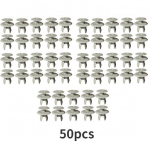 50tk autokinnitus trimmipaneeli voodri klambrid hallid plastikust hoidikklambrid autosalongile VW Volkswagen T4 T5 transporterile helehall v&auml;rv