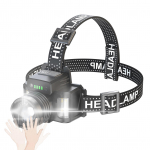 Liikumisanduriga LED-esilatern veekindel USB-laetav esitule suumitav esilaterna t&ouml;&ouml;tuli must