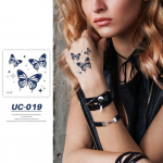 1 leht naiste liblikas, poolp&uuml;sivad taimemahla t&auml;toveeringud veekindlad ja kauakestvad v&otilde;ltst&auml;toveeringud