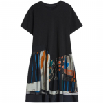 XITAO Patchwork Marli vabaaja prindiga naiste kleit DMJ1457 XL must