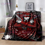 Anime Hellsing seeria tekk Alucard Print tekk Pehme vooditekk Ranna soe reisikate lastele poistele t&uuml;drukutele kingitus 150cmx200cm