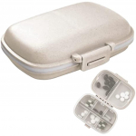 1 reisipilli sammas 8 sektsiooniga kaasaskantav v&auml;ike pillikott k&auml;ekottide jaoks, ravimid, vitamiinid beež