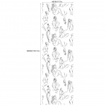 Minimalistlikud naiste mustad ja valged jooned elutuba magamistoa taustasein Veekindel niiskuskindel eemaldatav isekleepuv tapeet(45cm*300cm) RW281