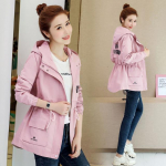 Naiste kapuutsiga jakid Causal Famale tuulejakid Naiste p&otilde;hijoped Mantlid T&otilde;mblukuga tasku Kerged jakid Bomber XXXL roosa