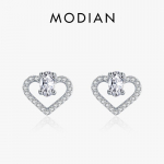 Modian 925 Sterling Silver Fashion elegantsed s&uuml;damega k&otilde;rvar&otilde;ngad naistele h&uuml;poallergeensed pulmakihlusehted h&otilde;be