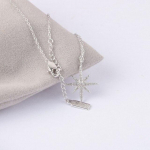 Ehtne 925 Sterling H&otilde;be Chomel Naiste Heksagramm Kaelakeed ja Ripatsid Naistele Vintage Amulett H&otilde;bedane Choker 2023 50cm h&otilde;be