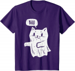 Armas kummituskass Boo naljakas Halloweeni loom Lemmikloom Unisex Naistele Laste T-s&auml;rk Anime riided Igap&auml;evased puuvillased Four Seasons T-s&auml;rgid 4XL
