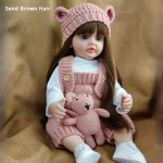 Realistlikud Reborn Baby Dolls Betty 22 tolli silikoonvin&uuml;&uuml;l t&auml;iskeha vasts&uuml;ndinud nukud T&uuml;druk pikkade juustega Elutruu taass&uuml;ndinud v&auml;ikelapse nukud lapse s&uuml;nnip&auml;evakingitus 55CM
