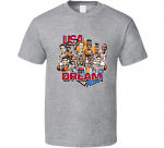 Dream Team Retro Caricature Basketball Unisex T-s&auml;rgid S
