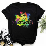 Zumba Graafiline T-s&auml;rk Naiste riided Fitness Tants Kirjatr&uuml;kiga T-s&auml;rgid Suves&auml;rk Sport V&otilde;imlemine Femme Mood T-s&auml;rk Topid M