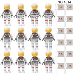 1814 12tk astronautide nukk v&auml;ikeste osakestega pilootnukk laste ehitusploki m&auml;nguasi