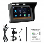 Mootorratta MP5-m&auml;ngija veekindel kahe BT s&otilde;idusalvesti 5-tollise puuteekraaniga Carplay Android must