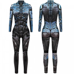 Punk Gothic Jumpsuit Catsuit Sexy Women Cosplay Kost&uuml;&uuml;mid Halloween Bodysuit XL