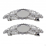 2 tk vasest prantsuse klamber Barrette Cabochon tooriku seadistusaluse otsimiseks tarvikud