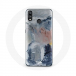 Abstraktse tekstuuriga taustaga &uuml;mbris Huawei P20 Lite Grey jaoks