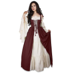 Naiste vintage stiilis naiste keskaegne pikkade varrukatega gooti kleit maapikkusega cosplay kleit Retro pikk kleit kleit M punane