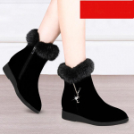 Talvised lumesaapad Pluss Velvet Paksud soojad kingad Naiste puuvillased saapad libisemiskindlad pehme tallaga kingad K&otilde;rged saapad 41 must