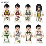 8tk Hanfu r&otilde;ivakaunistus Hiina stiilis nukk ehitusklotsid lapsed kokkupanevad m&auml;nguasjad