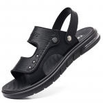 Meeste sandaalid suvised &otilde;ueskandjad pehme p&otilde;hjaga libisemiskindlad kulumiskindlad rannajalatsid Sandaalid, sussid 44 must