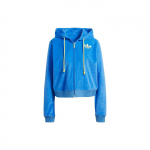 Adidas Originals Trefoil Logo Prindiga Lukuga Kapuutsikleit Pingutusn&ouml;&ouml;riga Naiste Topp Sinine IB2046 XS