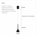 Kaasaegsed LED rippvalgustid Must Kuldne K&ouml;&ouml;givalgustid Magamistoa Laud S&ouml;&ouml;gituba Ripplamp Lambikuppel Kodu L&uuml;hter Cold light must