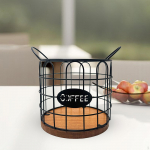 Kohvikapslite hoidik korv hoiustamine letikorraldaja k&ouml;&ouml;gi jaoks S kuld