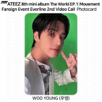 ATEEZ 8. minialbum The World EP.1 Movement Fan Sign S&uuml;ndmuse fotokaart EL WW MS Wooyoung - Everline A