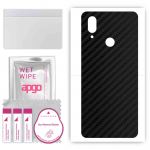 apgo Protective Skin Sticker for the back compatible with Cubot X19s, Wrap Film, Foil, Vinyl - Pattern Carbon Black