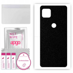 apgo Protective Skin Sticker for the back compatible with Motorola One 5G UW Ace, Wrap Film, Foil, Vinyl - Pattern Matte Black