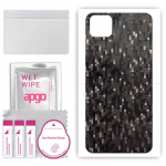 apgo Protective Skin Sticker for the back compatible with Huawei Y5p, Wrap Film, Foil, Vinyl - Pattern Carbon Black Pixel