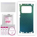 apgo Protective Skin Sticker for the back+sides compatible with Xiaomi Mi 11 Ultra, Full Wrap Film, Foil, Vinyl - Pattern Carbon Chameleon CAKA1