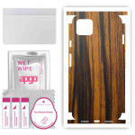 apgo Protective Skin Sticker for the back+sides compatible with Google Pixel 4 XL, Full Wrap Film, Foil, Vinyl - Pattern Tigerwood