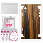 apgo Protective Skin Sticker for the back+sides compatible with Apple iPhone XR, Full Wrap Film, Foil, Vinyl - Pattern Tigerwood