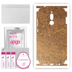 apgo Protective Skin Sticker for the back+sides compatible with Xiaomi Redmi 8, Full Wrap Film, Foil, Vinyl - Pattern Rusty Copper