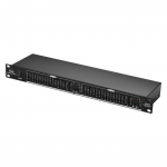 Btuty EQ-215 kahe kanaliga 15-ribaline ekvalaiser 1U rack Mount 2-kanaliline stereo graafiline ekvalaiser UK Plug must