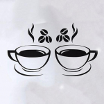 Kohvitassid Helmed Muster Pubi Kohvik K&ouml;&ouml;k Kodukaunistus Kunstkleebisega seinakleebis