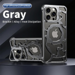 Metallist n&auml;htamatu kronsteiniga magnetiline Magsafe telefoni&uuml;mbris iPhone 15 14 13 Pro Max jaoks alumiiniumist p&otilde;rutuskindel armor eemaldatav soojust hajutav tagakaas For iPhone 15 hall v&auml;rv