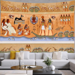 Vana-Egiptuse seinavaibad Seinaripp Hierogl&uuml;&uuml;filised nikerdused Boho Toakaunistused Aksessuaarid Egiptuse Seinavaibad Esteetilised 230x150cm