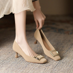 Kandilise varba tikk-kontsaga pumbad Haldjastiilis pendeldamine T&ouml;&ouml;le Kandiline pandlaga kingad Naiste madala l&otilde;ikega k&otilde;rged kontsad naistele 34