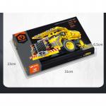 Toy City ehitusplokid, kaks-&uuml;hes tehnika, veoauto, lennuk, ehitusm&auml;nguasi, ehituskomplekt, 361 t&uuml;kki, loominguline kingitus lastele, STEM hariv m&auml;nguasi Package size:31x23x6.5cm kollane